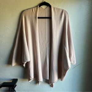 St. John Yellow Label Open Front Cardigan in Powder/ Light‎ Pink Quiet Luxury